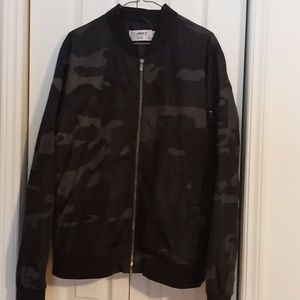 Bomber style camouflage jacket
